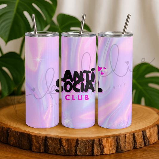 Anti Social Club 20oz Skinny Tumbler Pikolelie Pikolelie Tumbler