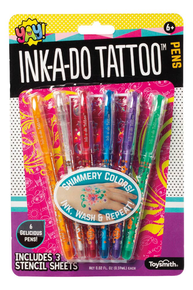 Yay! Ink-A-Do Tattoo Pens Toysmith Pikolelie