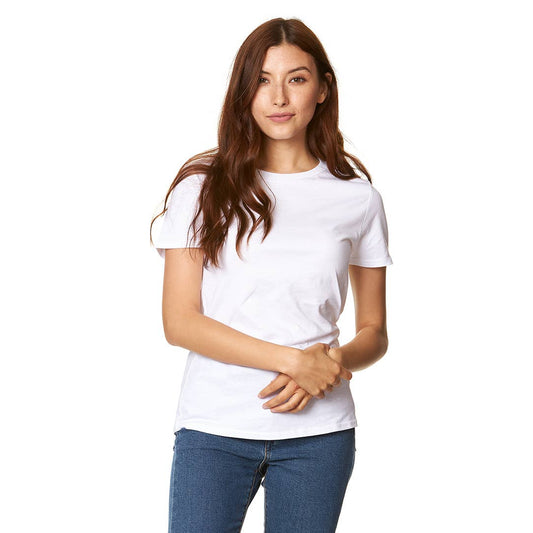 4001 - Women's Essential Tee: White / Large Smart Blanks Pikolelie