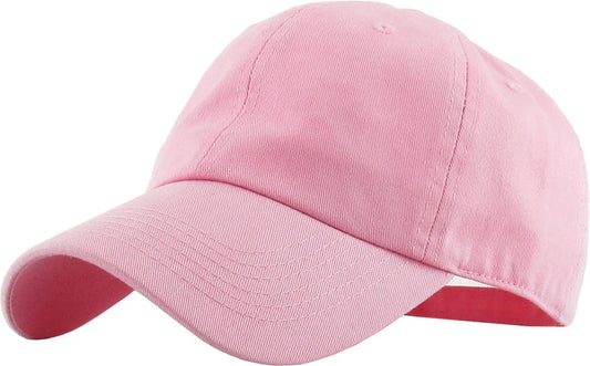 Blank Low Profile Cotton Baseball Cap: Pink KBETHOS Pikolelie