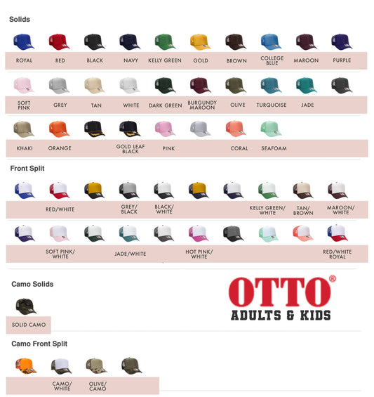 Blank Otto Trucker Hat 5 Panel High Crown Mesh Back Space 46 Wholesale Pikolelie