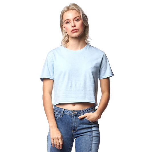 4003 - Relaxed Fit Cropped Tee: Powder Blue / Small Smart Blanks Pikolelie