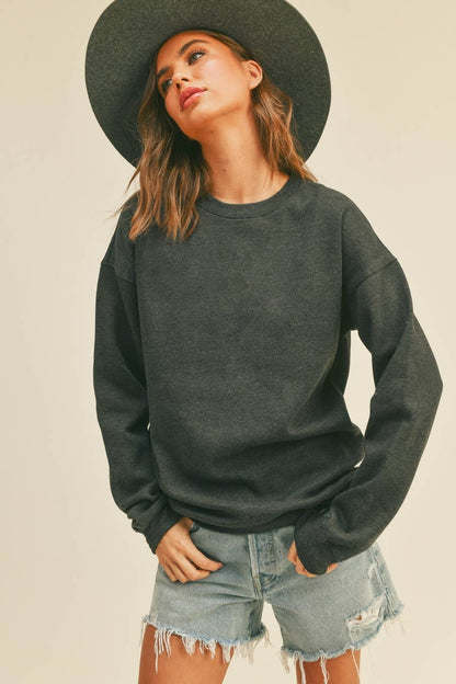 Blank Long Sleeve Sweatshirt: SEA PINK / S Honestee Pikolelie