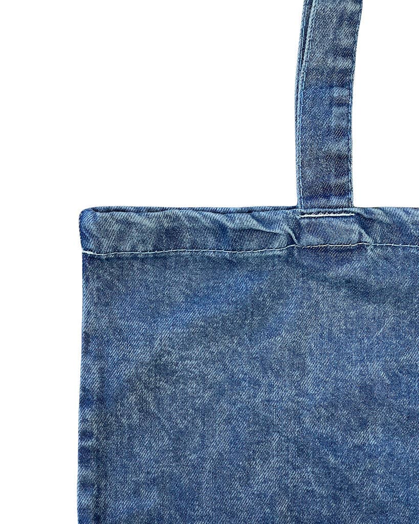 TBF Heavy Cotton Denim Convention Tote Bag - TF270: Washed Denim TBF Pikolelie