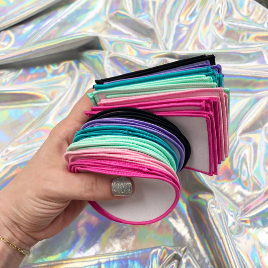 Blank Sublimation Patches with Colored Border - Individual: Light Pink / Rectangle The Crafty Engineer Pikolelie