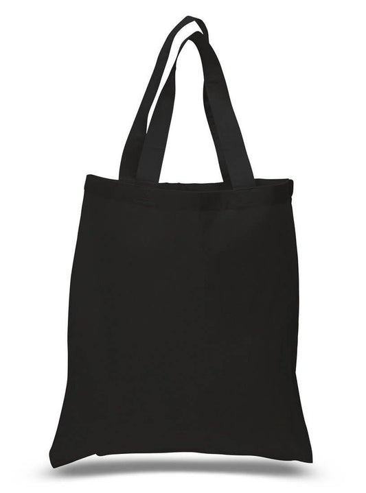 TBF Natural Cotton Canvas Basic Tote Bags Bulk - TB100: Black TBF Pikolelie